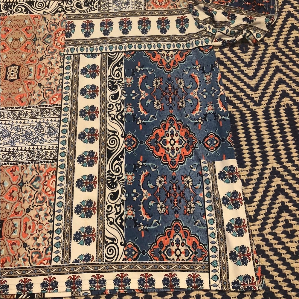 Bohemian Patchwork Print Top - image 3